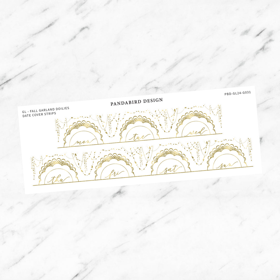 GL - Fall Garland Doilies Date Cover Strips