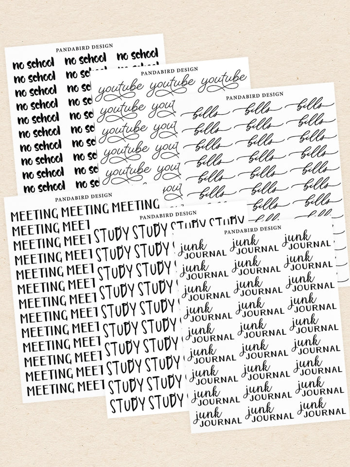 Custom Script Stickers